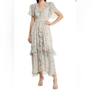 Floral Ruffle Maxi Dress